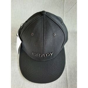 Brady Men's 59 cm Black Pure Wool Logo Printed‎ Lightweight Fitted Baseball Cap
